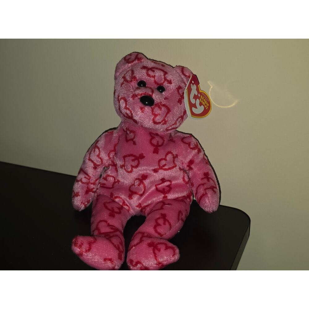Ty Beanie Baby HEARTLEY THE VALENTINES BEAR 8.5" Plush New MWMT's